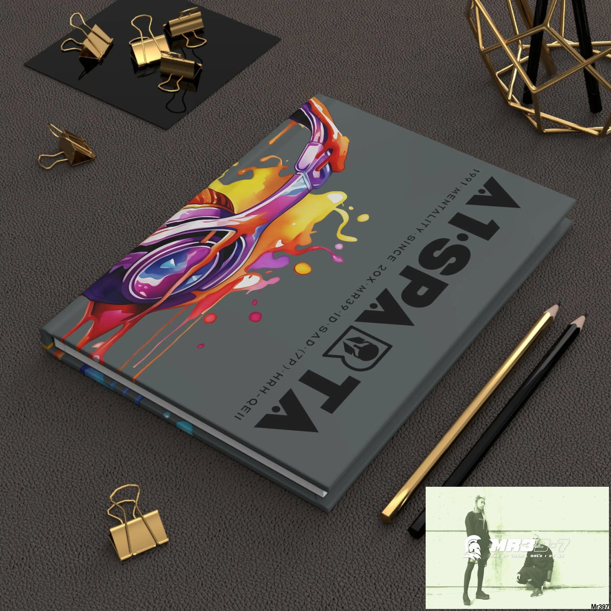 A1• Sparta Melting Headset Hardcover Journal Matte Journal Paper products