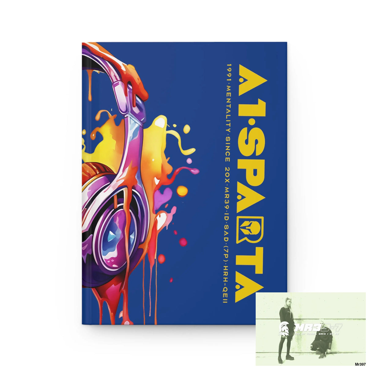 A1• Sparta Melting Headset Hardcover Journal Matte Journal Paper products