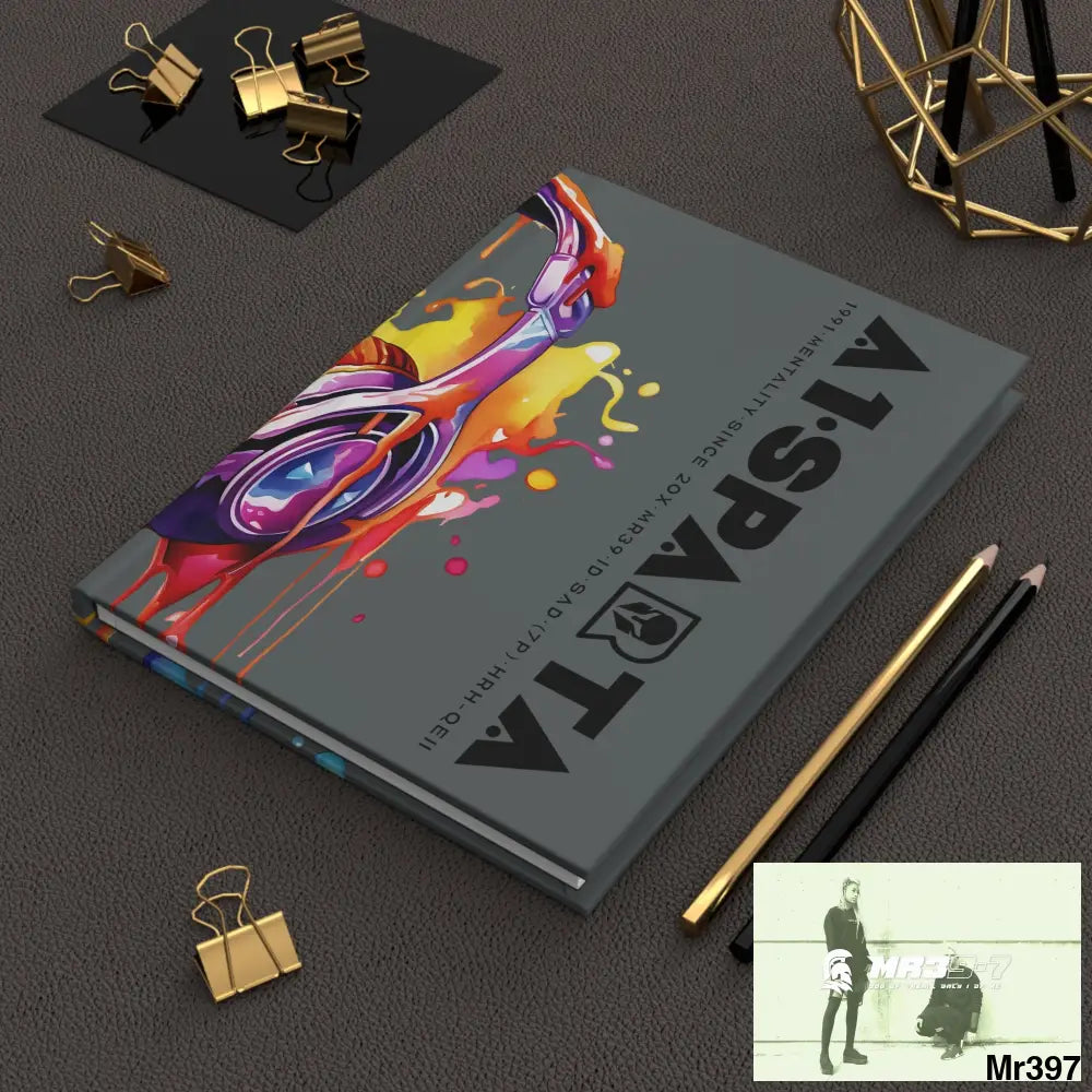 A1• Sparta Melting Headset Hardcover Journal Matte Journal Paper products