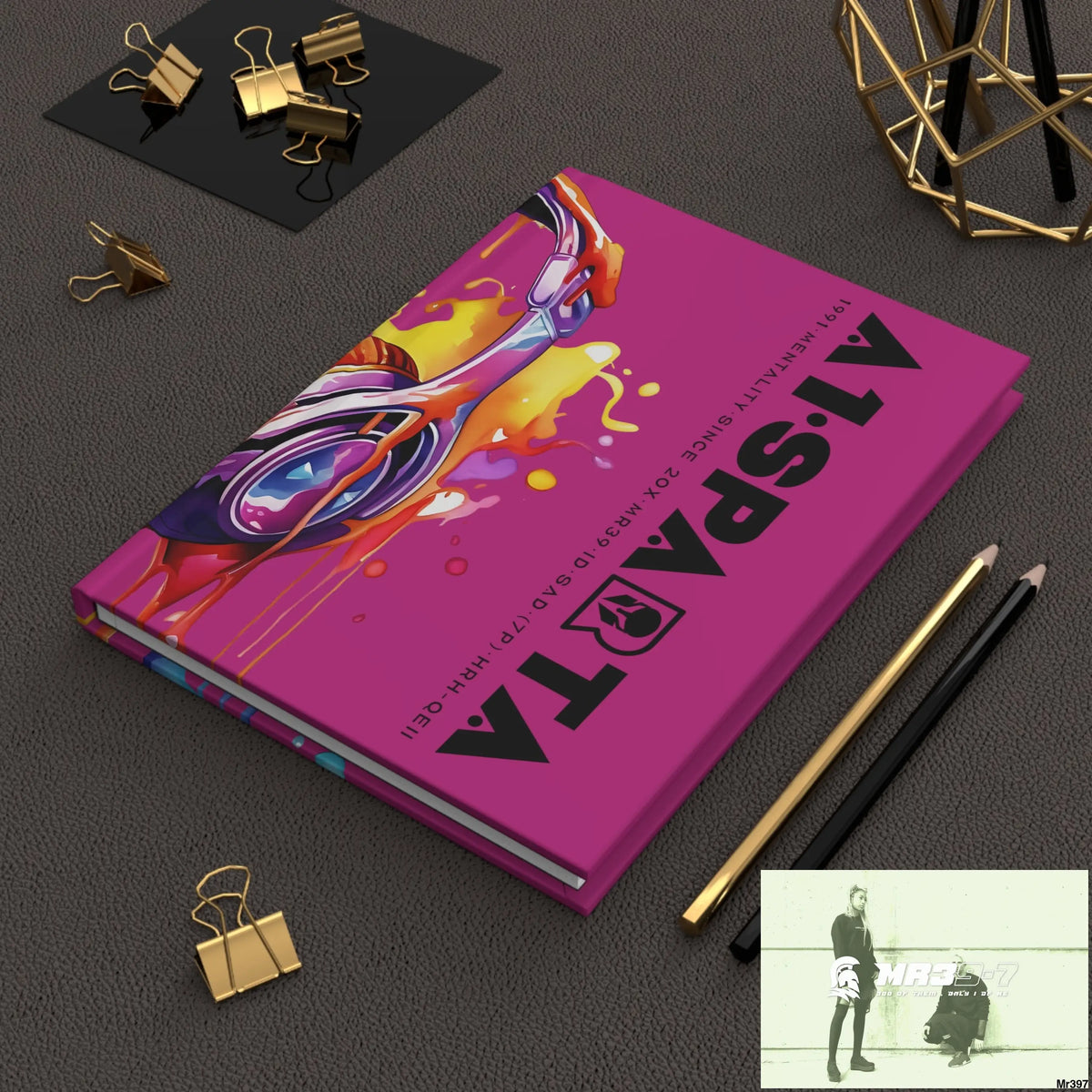 A1• Sparta Melting Headset Hardcover Journal Matte Journal Paper products