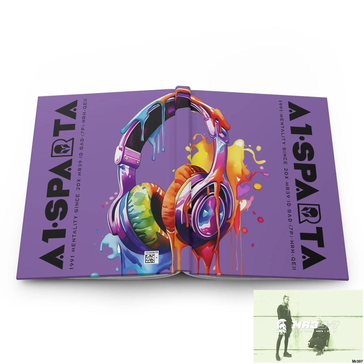 A1• Sparta Melting Headset Hardcover Journal Matte Journal Paper products