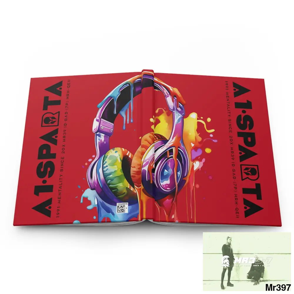 A1• Sparta Melting Headset Hardcover Journal Matte Journal Paper products