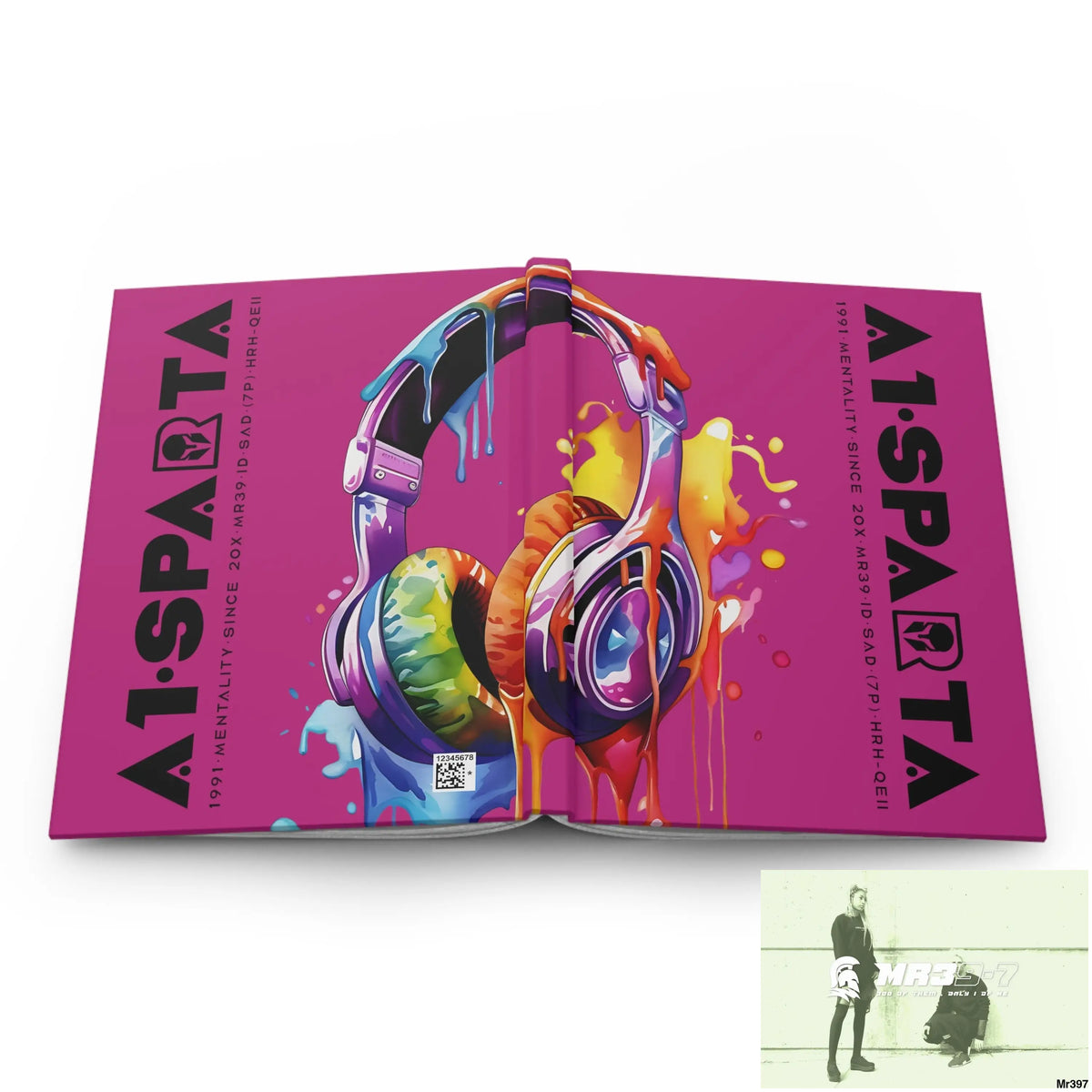 A1• Sparta Melting Headset Hardcover Journal Matte Journal Paper products