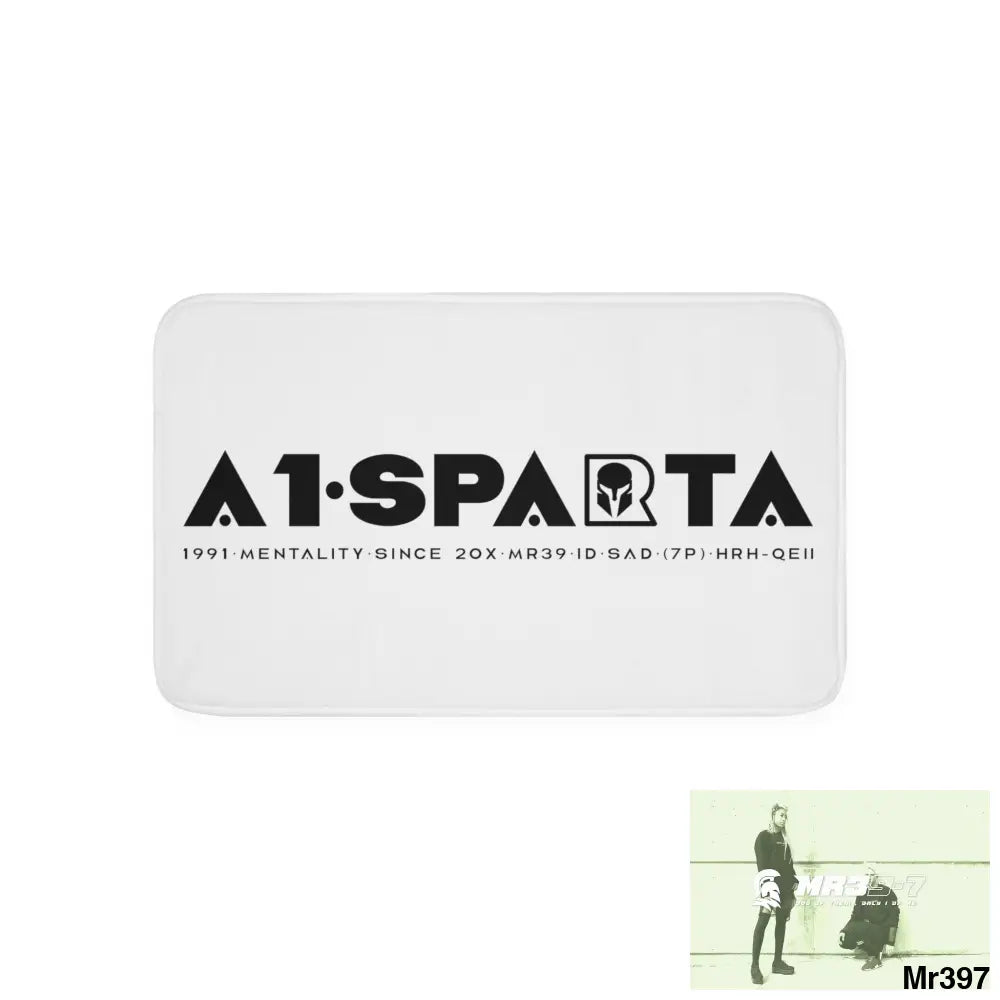 A1-Sparta Memory Foam Bath Mat White / 30” x 18” Home Decor
