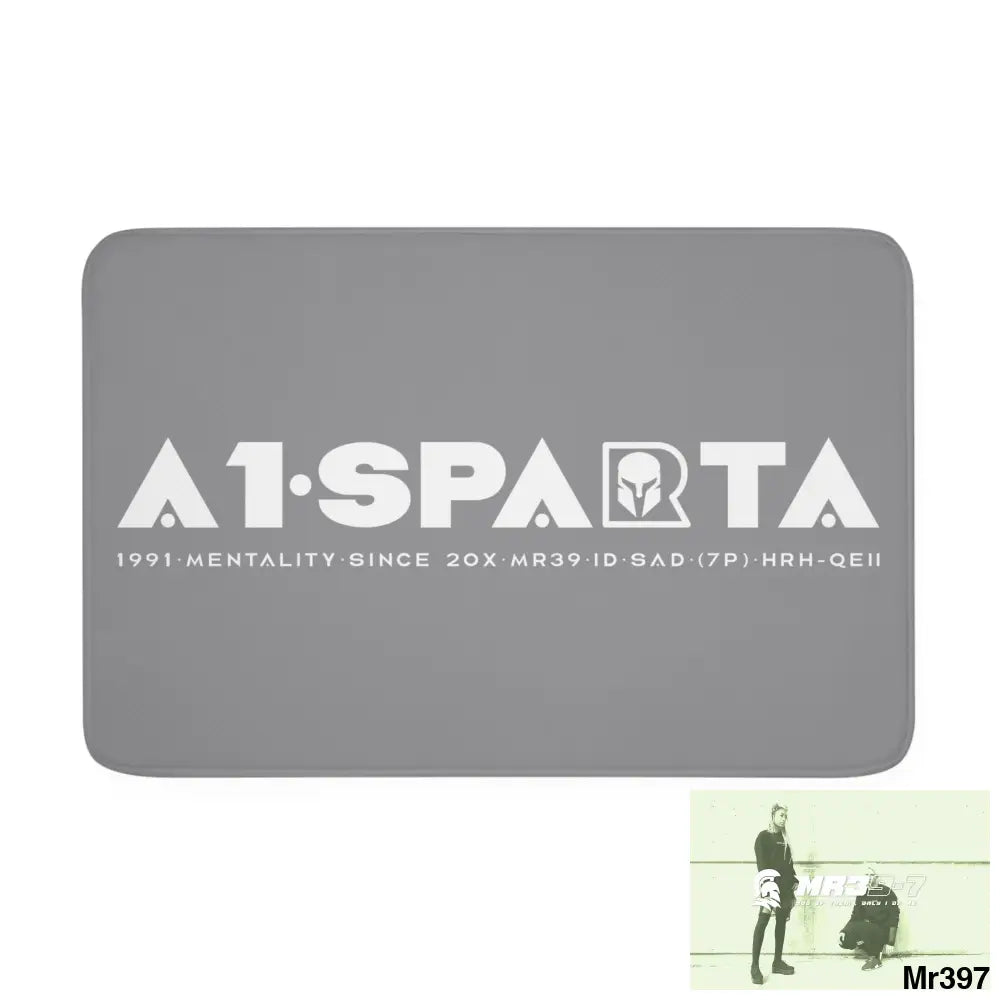 A1-Sparta Memory Foam Bath Mat White / 36” x 24” Home Decor