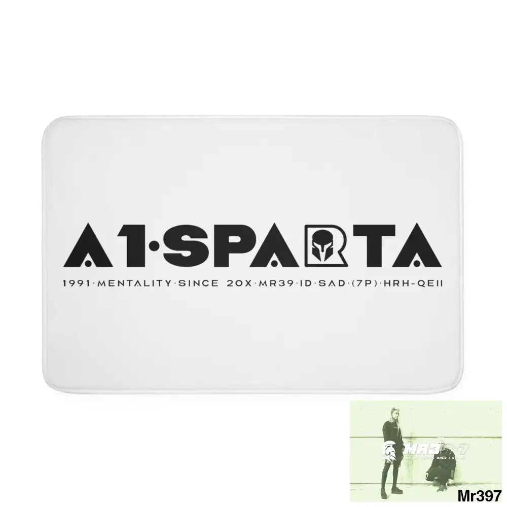 A1-Sparta Memory Foam Bath Mat White / 36” x 24” Home Decor