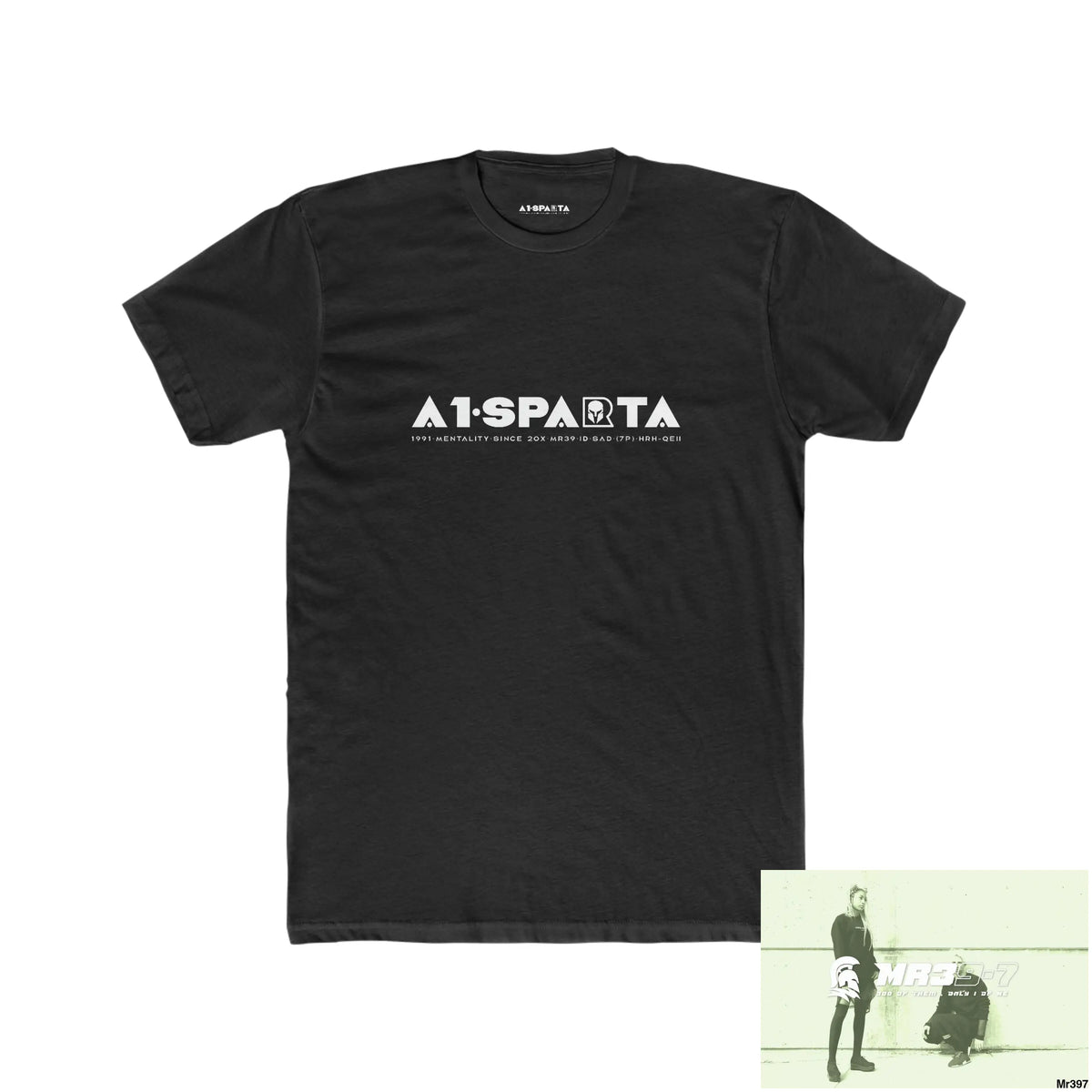 A1-Sparta Men’s Cotton Crew Tee Solid Black / XS T-Shirt
