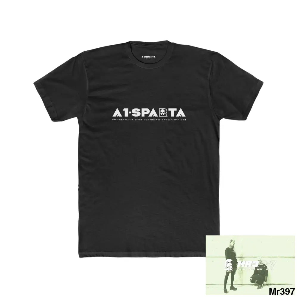 A1-Sparta Men’s Cotton Crew Tee Solid Black / XS T-Shirt
