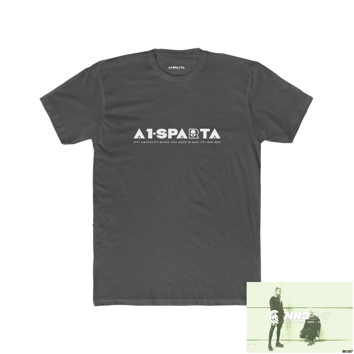 A1-Sparta Men’s Cotton Crew Tee Solid Heavy Metal / XS T-Shirt