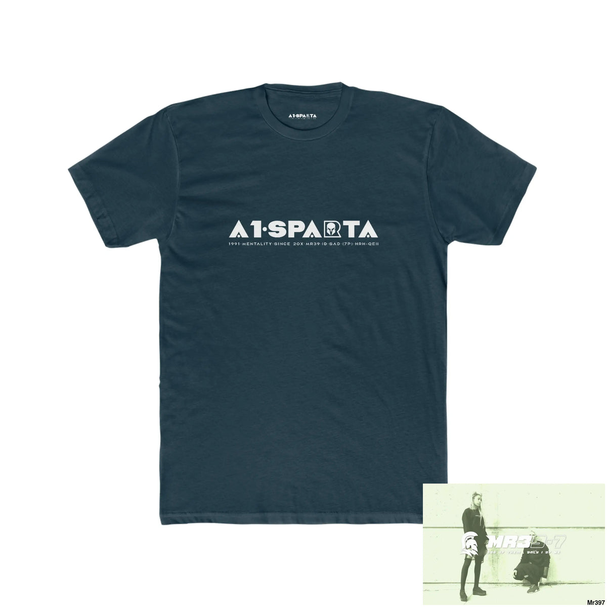 A1-Sparta Men’s Cotton Crew Tee Solid Midnight Navy / XS T-Shirt