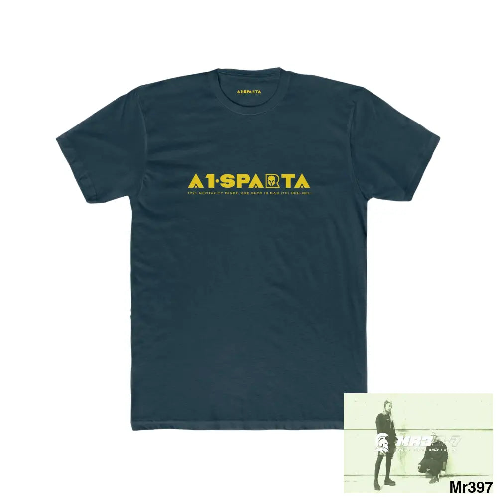 A1•Sparta Men’s Cotton Crew Tee Solid Midnight Navy / XS T-Shirt