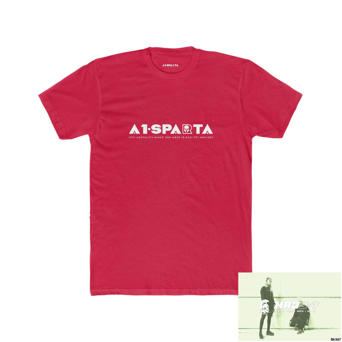 A1-Sparta Men’s Cotton Crew Tee Solid Red / XS T-Shirt