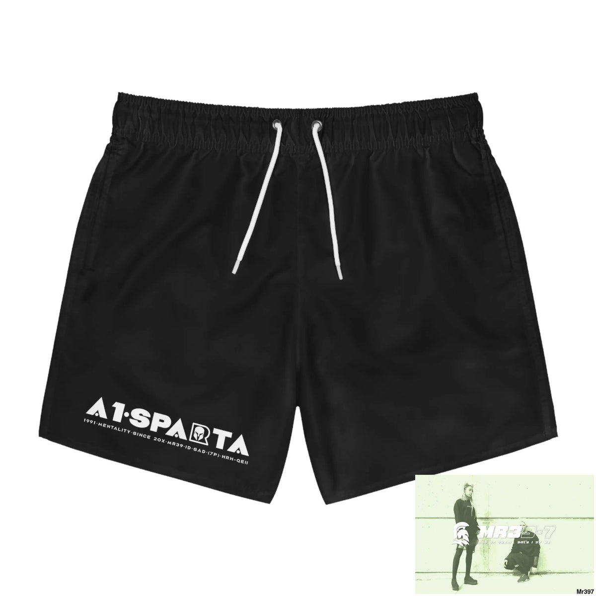 A1-Sparta Mens Swim Trunks (AOP) XS / Seam thread color automatically matched to design All Over Prints