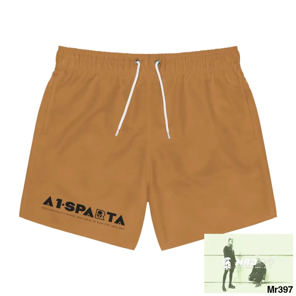 A1-Sparta Mens Swim Trunks (AOP) XS / Seam thread color automatically matched to design All Over Prints