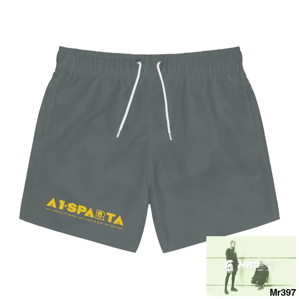 A1-Sparta Mens Swim Trunks (AOP) XS / Seam thread color automatically matched to design All Over Prints