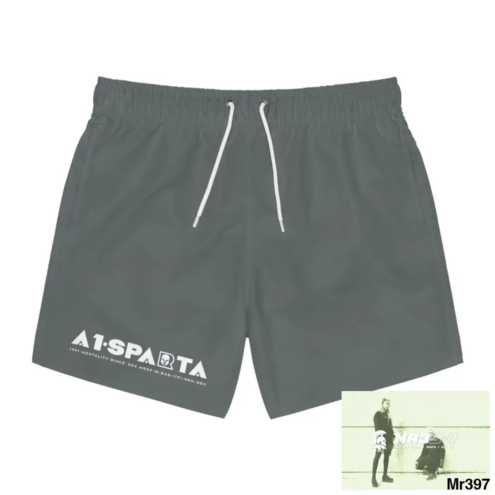 A1-Sparta Mens Swim Trunks (AOP) XS / Seam thread color automatically matched to design All Over Prints