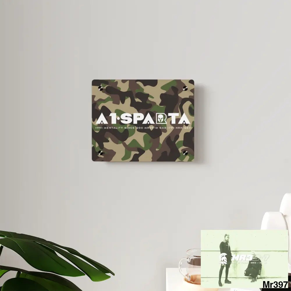 A1-Sparta Military Mentality 1991 Style Acrylic Wall Art Panels Home Decor
