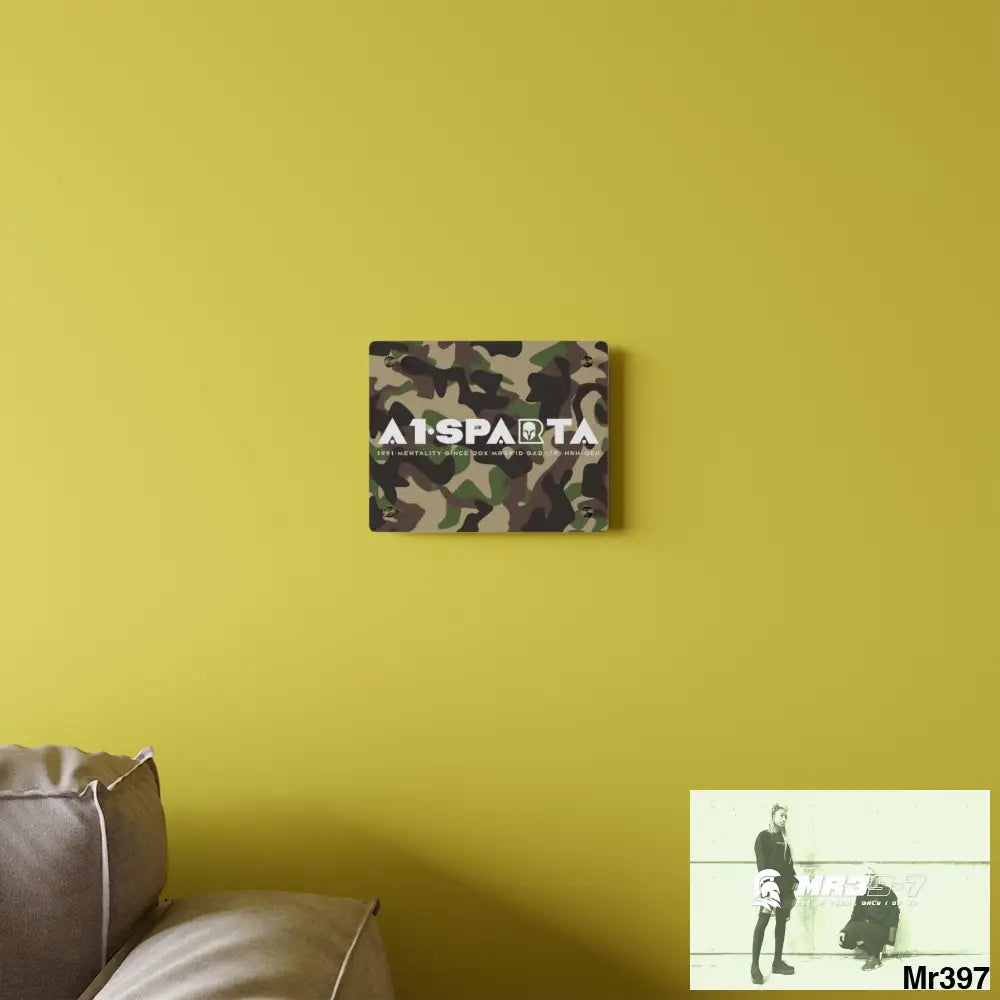 A1-Sparta Military Mentality 1991 Style Acrylic Wall Art Panels Home Decor