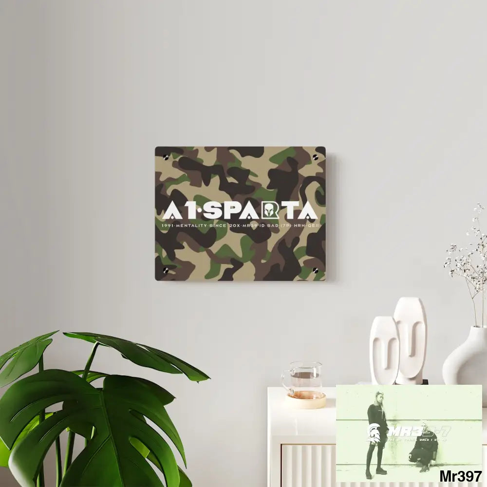A1-Sparta Military Mentality 1991 Style Acrylic Wall Art Panels Home Decor