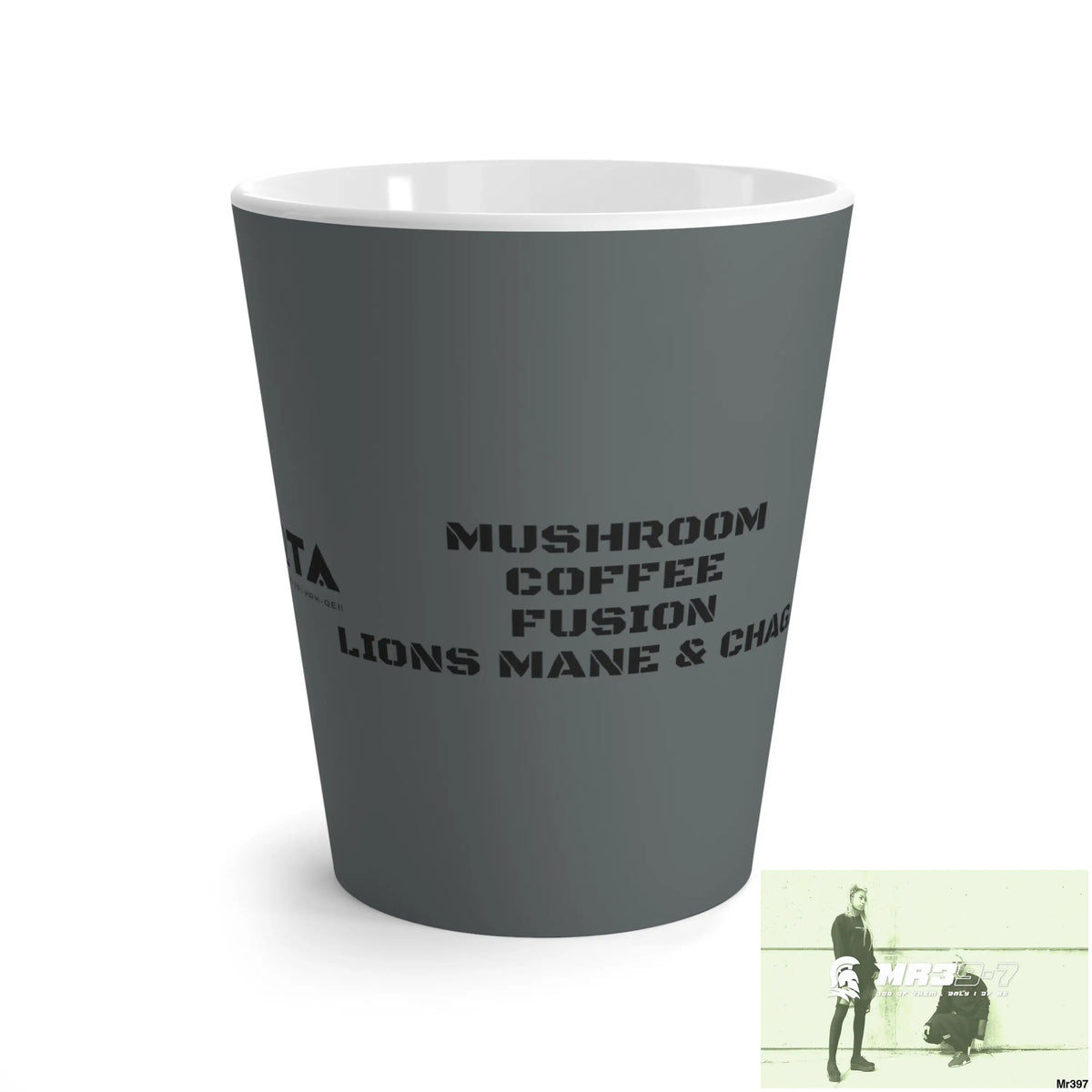 A1•Sparta Mushroom Coffee Fusion Lions Mane & chaga Latte Mug 12 oz 12oz Mug