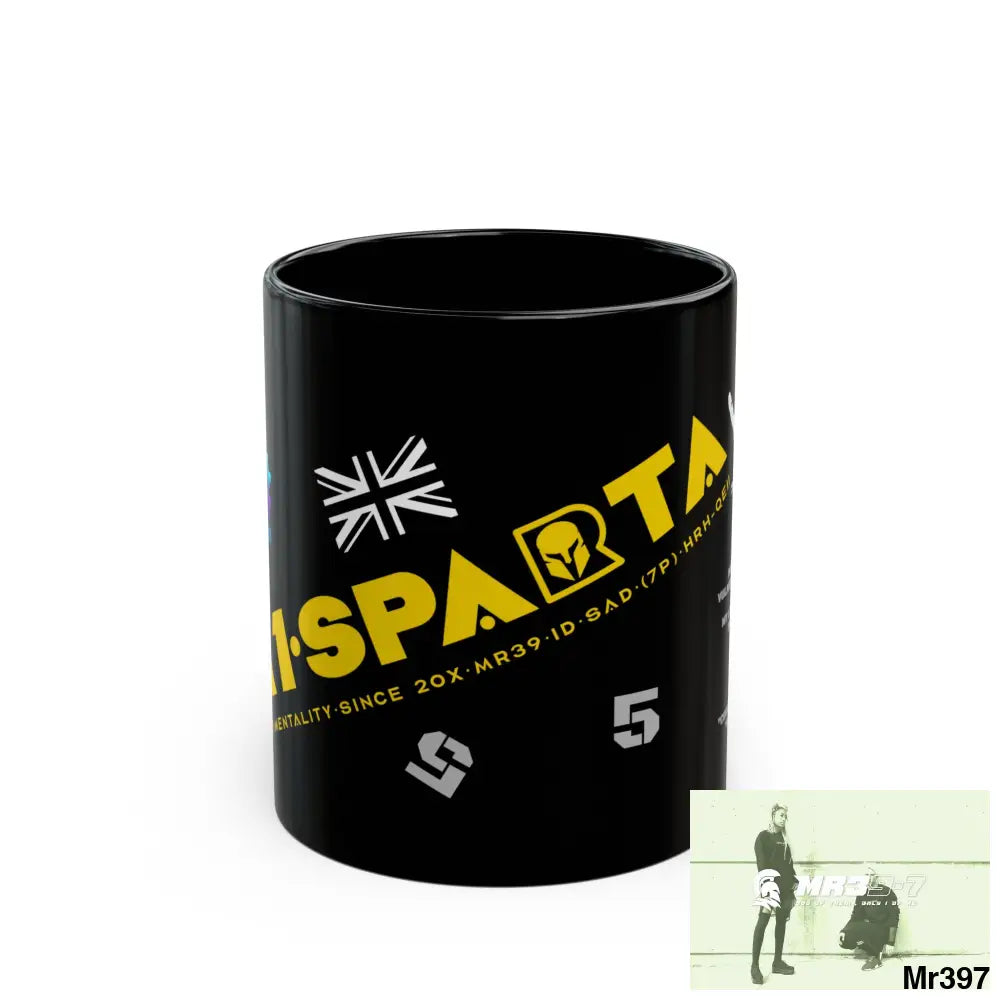 A1-Sparta Music / 55’ s back 11oz Tactical GB / Wales Black Mug Mental Health VAR / My Life My Deaths Their Plans