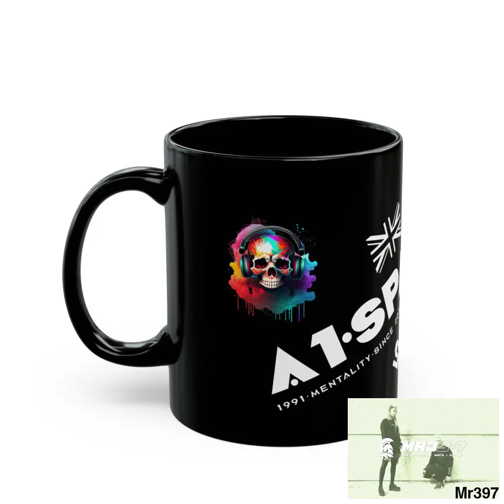 A1-Sparta Music / 55’ s back 11oz Tactical GB / Wales Black Mug Mental Health VAR / My Life My Deaths Their Plans