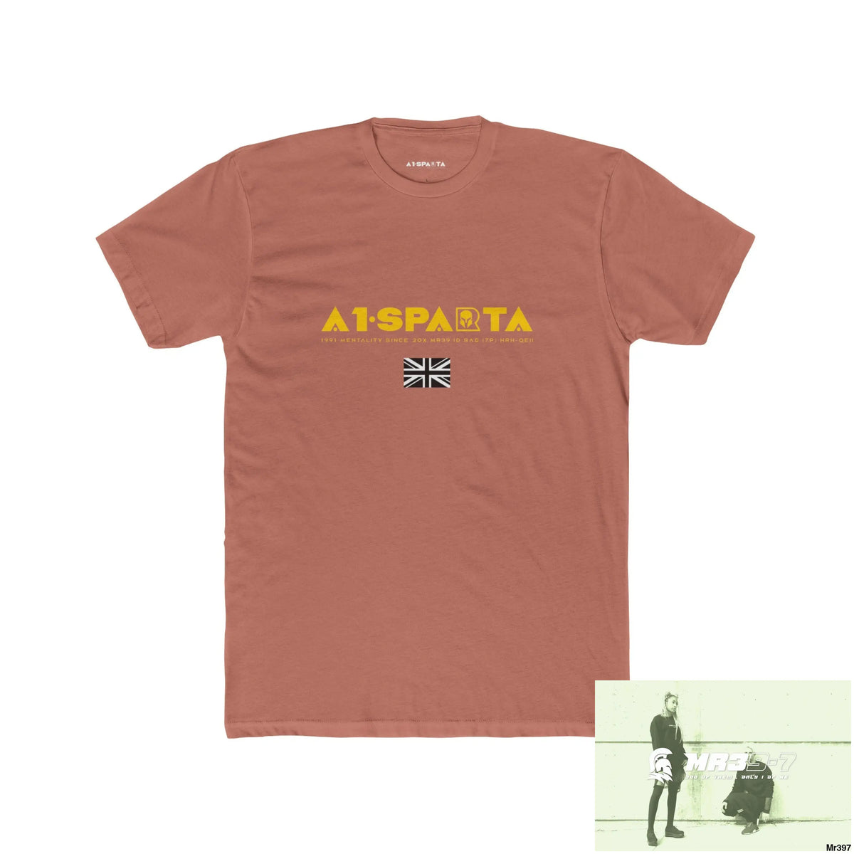A1-Sparta My Life My Deaths Their Plans,Failed 2001-2024 Tactical GB Men’s Cotton Crew Tee Solid Desert Pink / S T-Shirt