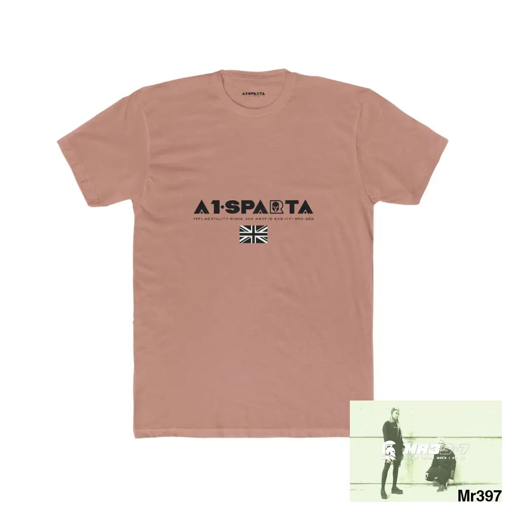 A1-Sparta My Life My Deaths Their Plans Failed. Men’s Cotton Crew Tee Solid Desert Pink / S T-Shirt