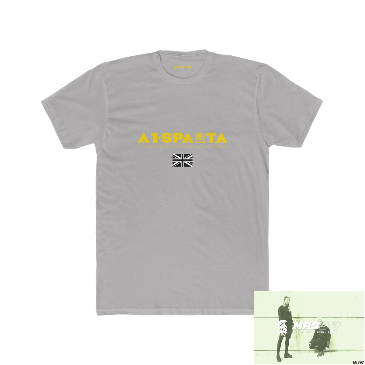 A1•Sparta My life My Deaths Their Plans Failed. Men’s Cotton Crew Tee Solid Light Grey / S T-Shirt