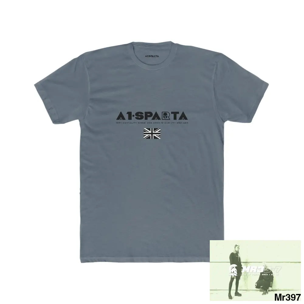 A1-Sparta My Life My Deaths Their Plans Failed Tactical GB Men’s Cotton Crew Tee Solid Indigo / S T-Shirt