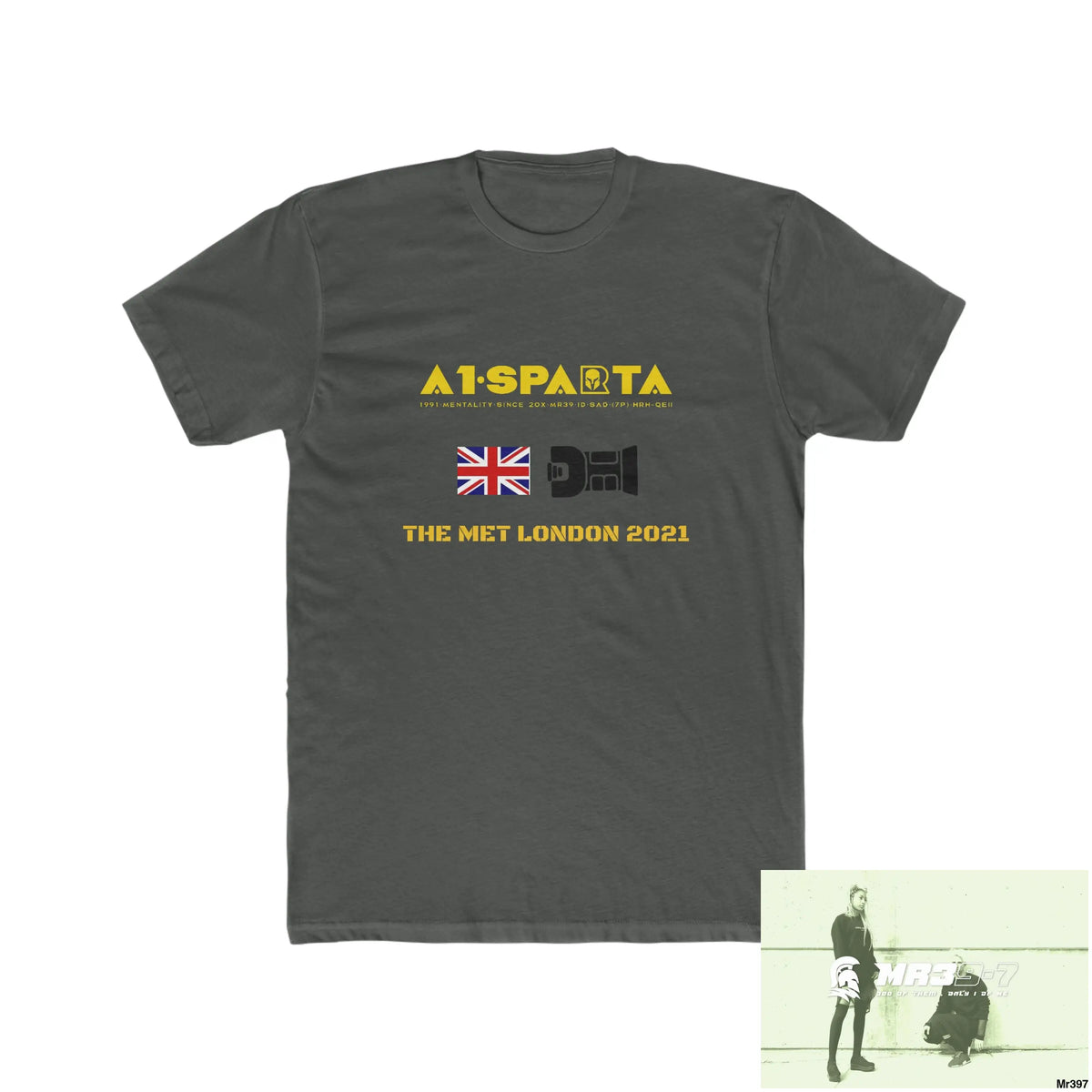 A1-Sparta One flew over the Redwoods Centre - Men’s Cotton Crew Tee Solid Heavy Metal / XS T-Shirt