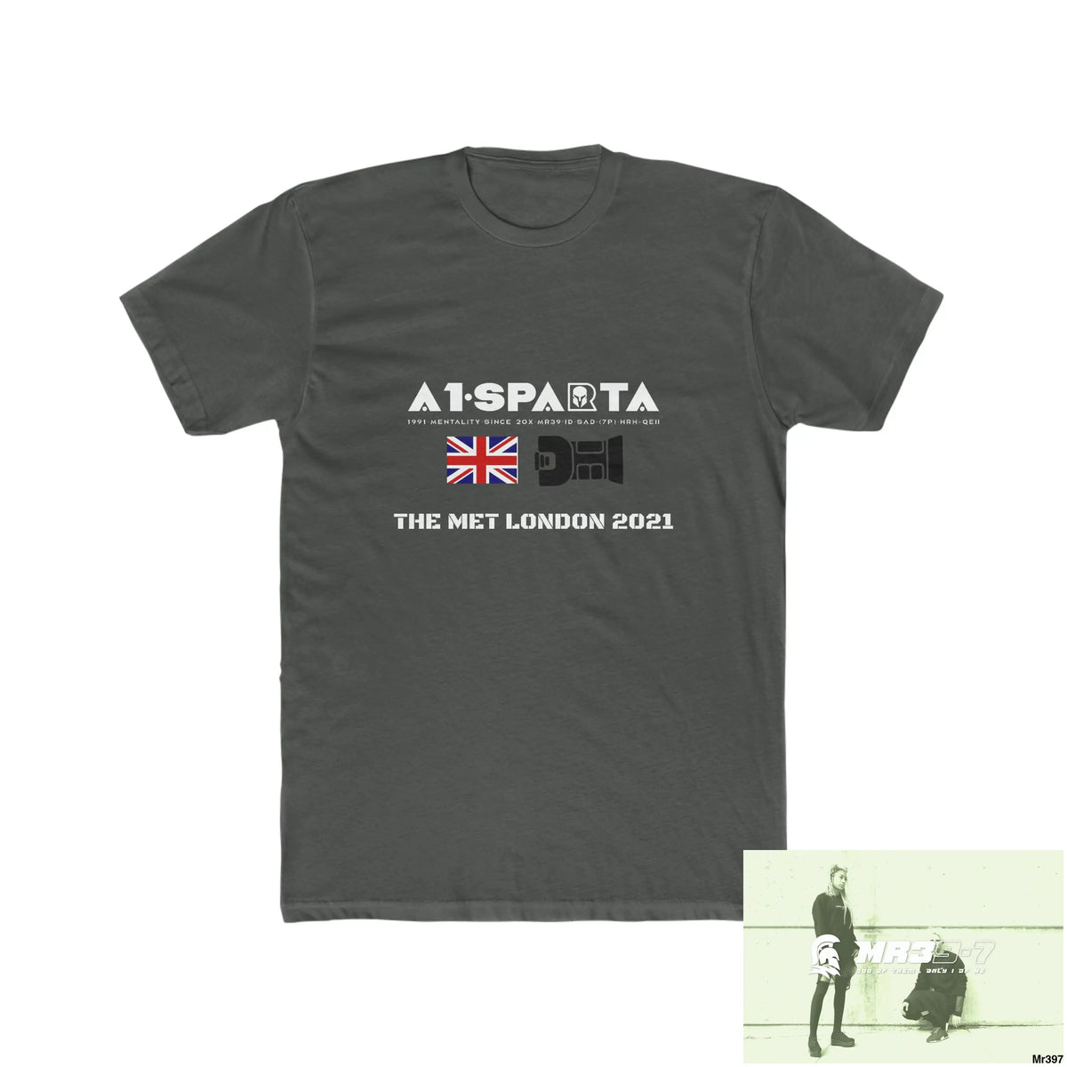 A1-Sparta One flew over the Redwoods Centre - Men’s Cotton Crew Tee Solid Heavy Metal / XS T-Shirt