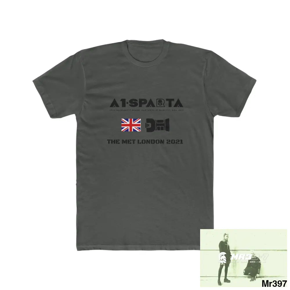 A1-Sparta One flew over the Redwoods Centre - Men’s Cotton Crew Tee Solid Heavy Metal / XS T-Shirt