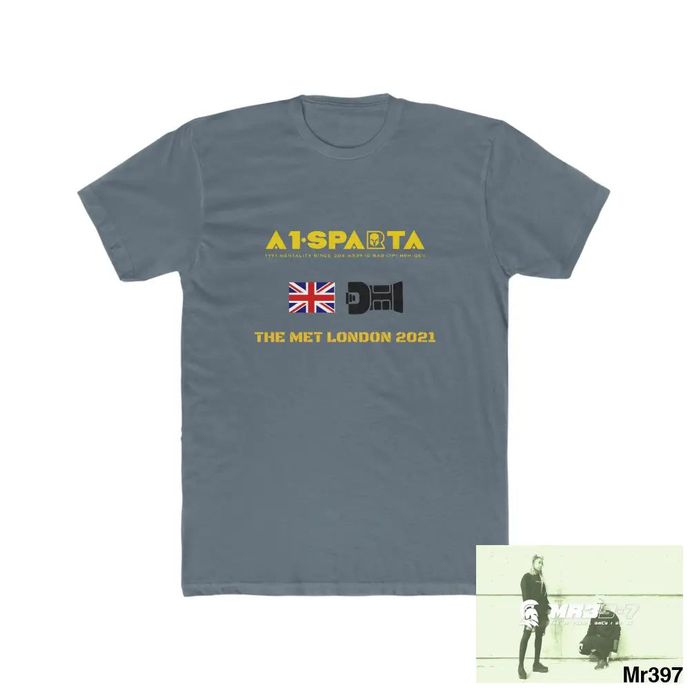 A1-Sparta One flew over the Redwoods Centre - Men’s Cotton Crew Tee Solid Indigo / S T-Shirt