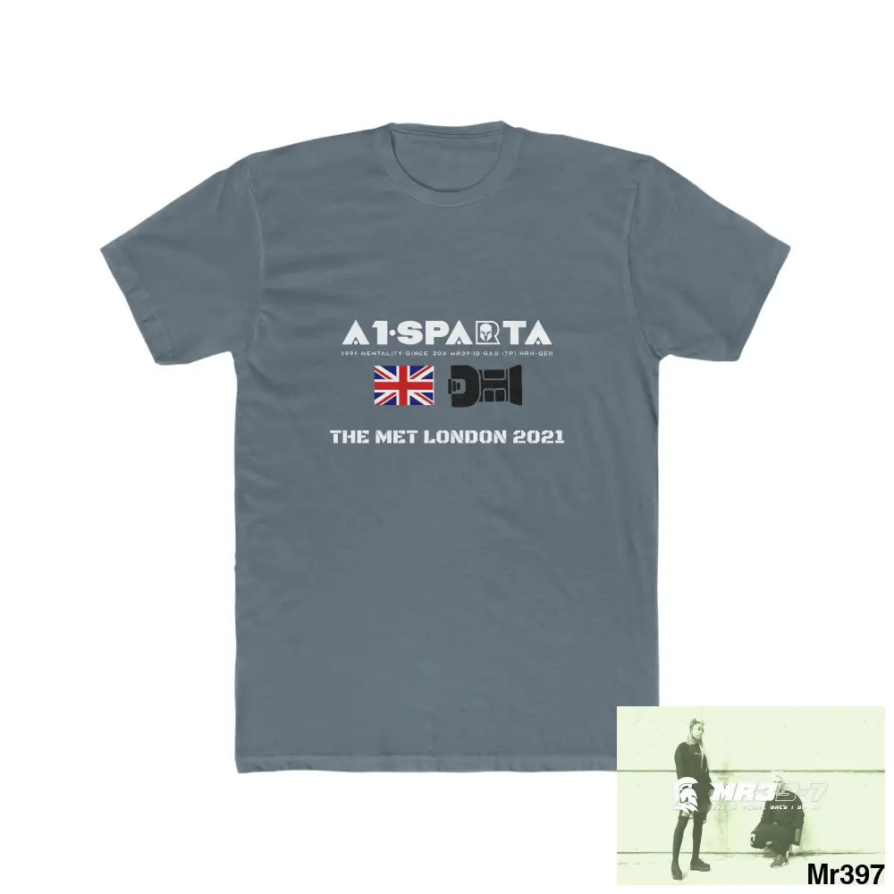 A1-Sparta One flew over the Redwoods Centre - Men’s Cotton Crew Tee Solid Indigo / S T-Shirt