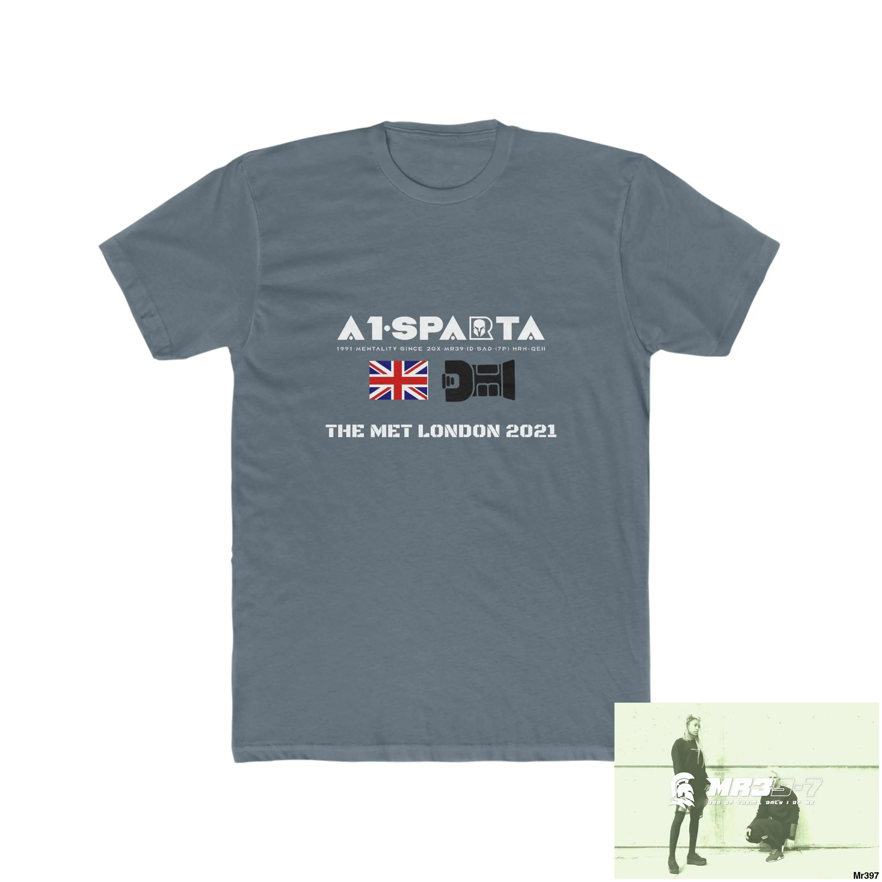 A1-Sparta One flew over the Redwoods Centre - Men’s Cotton Crew Tee Solid Indigo / S T-Shirt