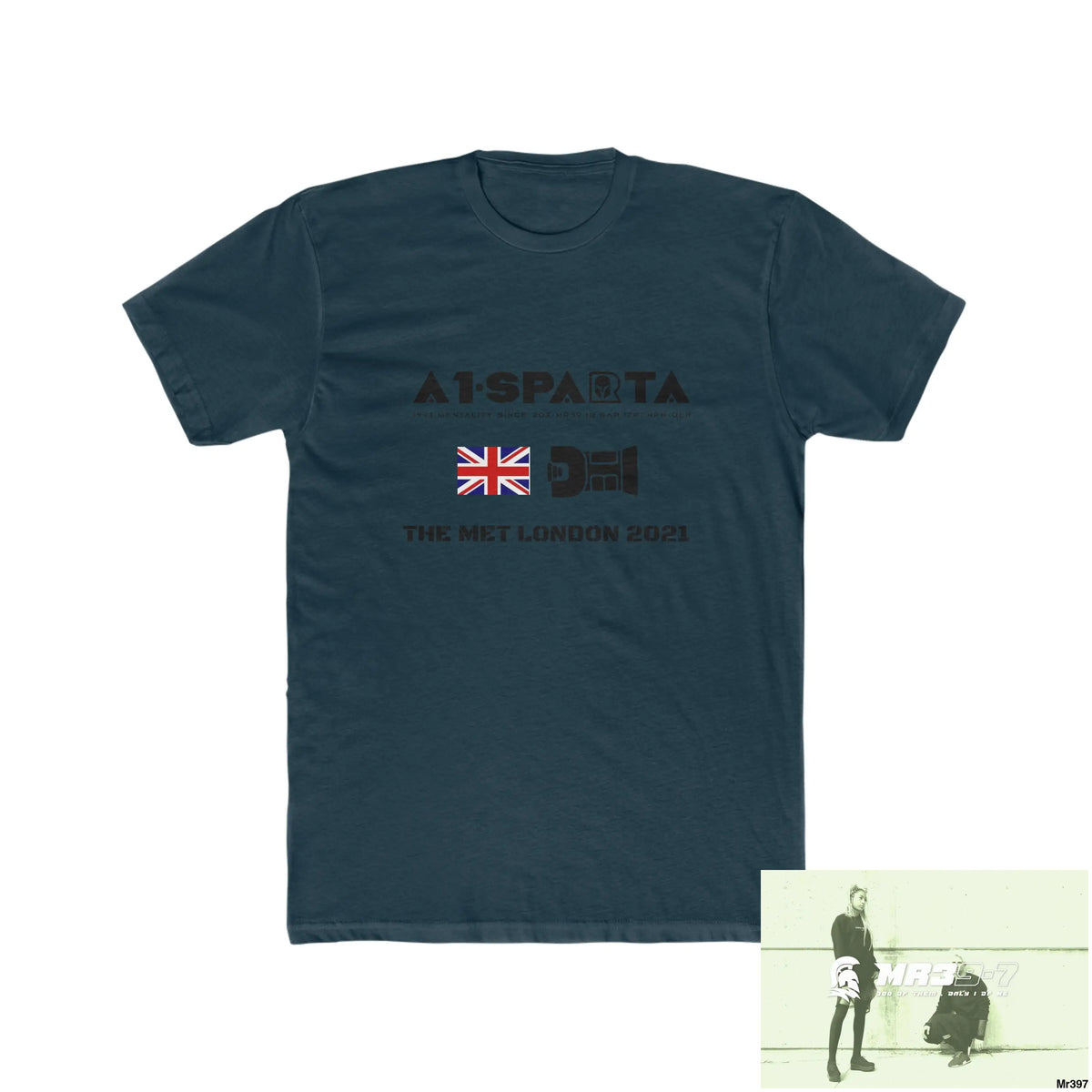 A1-Sparta One flew over the Redwoods Centre - Men’s Cotton Crew Tee Solid Midnight Navy / XS T-Shirt