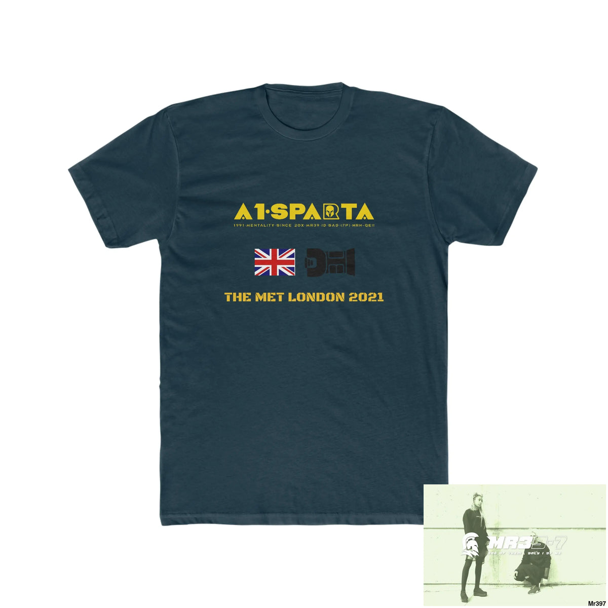 A1-Sparta One flew over the Redwoods Centre - Men’s Cotton Crew Tee Solid Midnight Navy / XS T-Shirt
