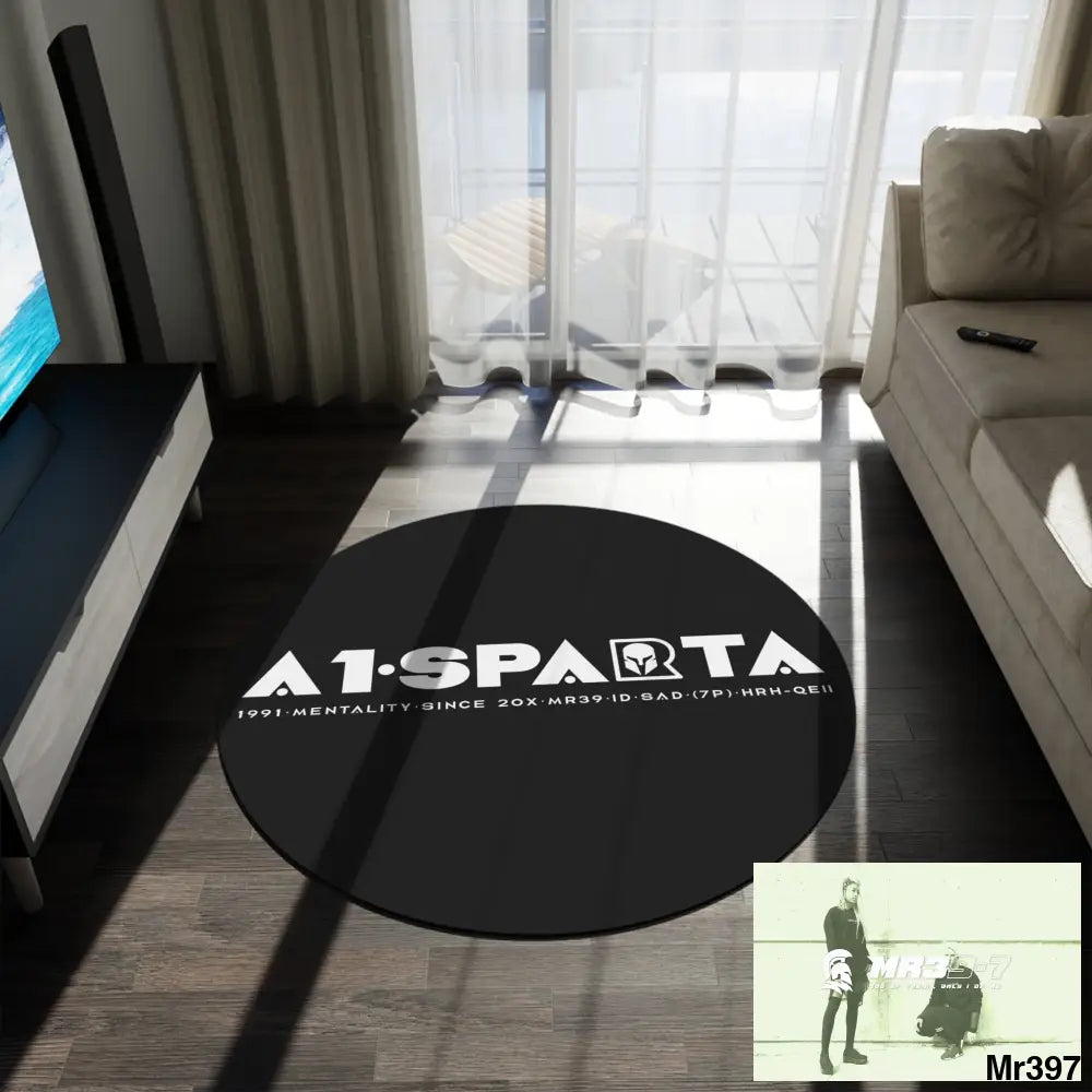 A1•Sparta Round Rug 60’’ × 60’’ Home Decor