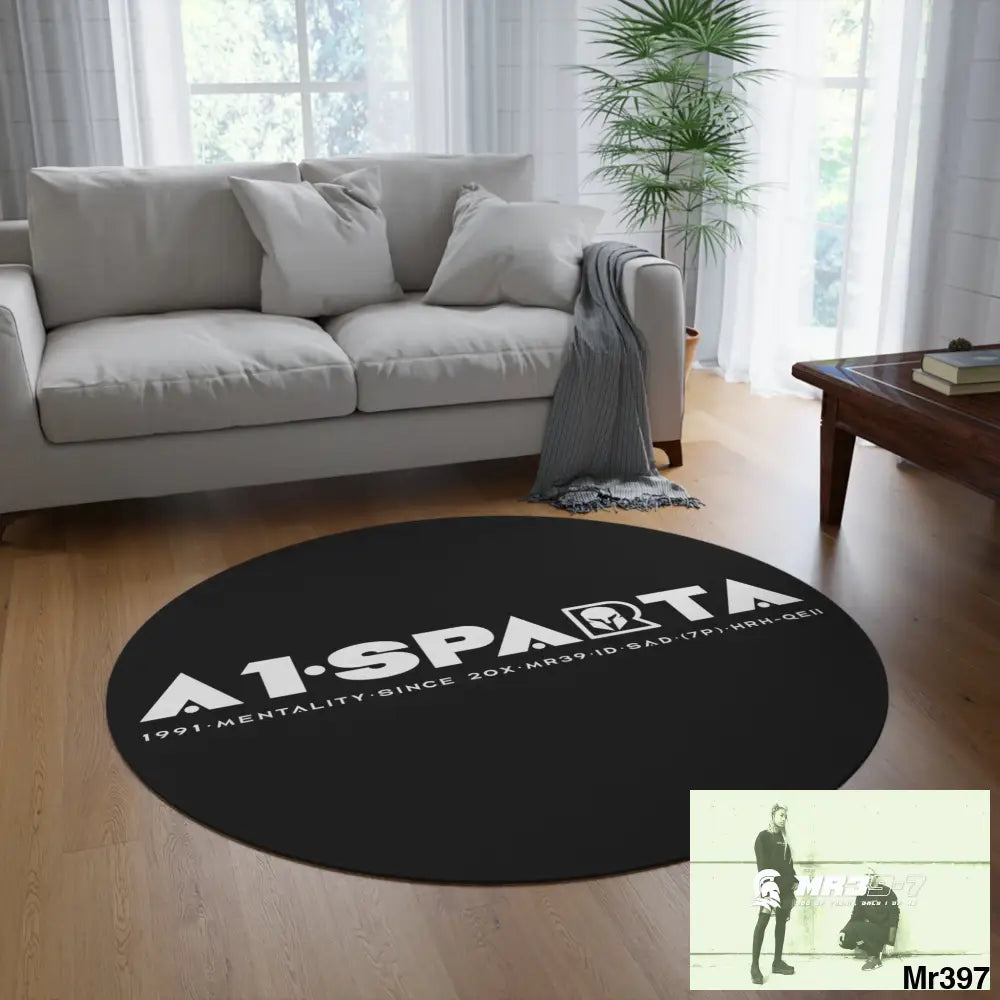 A1•Sparta Round Rug 60’’ × 60’’ Home Decor