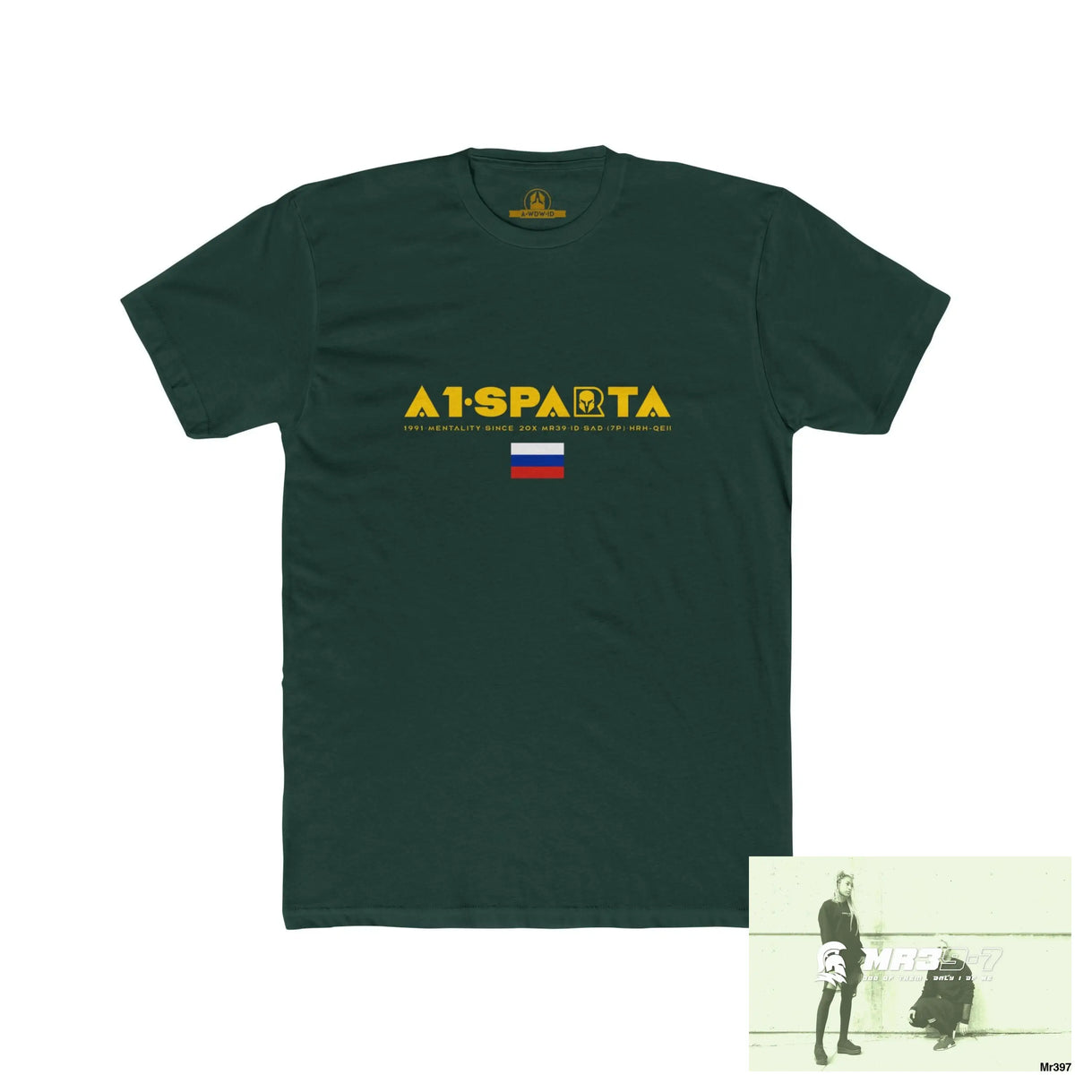 A1 Sparta (Russian Mentality from ?) My Life My Deaths 2001-2024 Their Plans,failed.Tactical GB Men’s Cotton Crew Tee