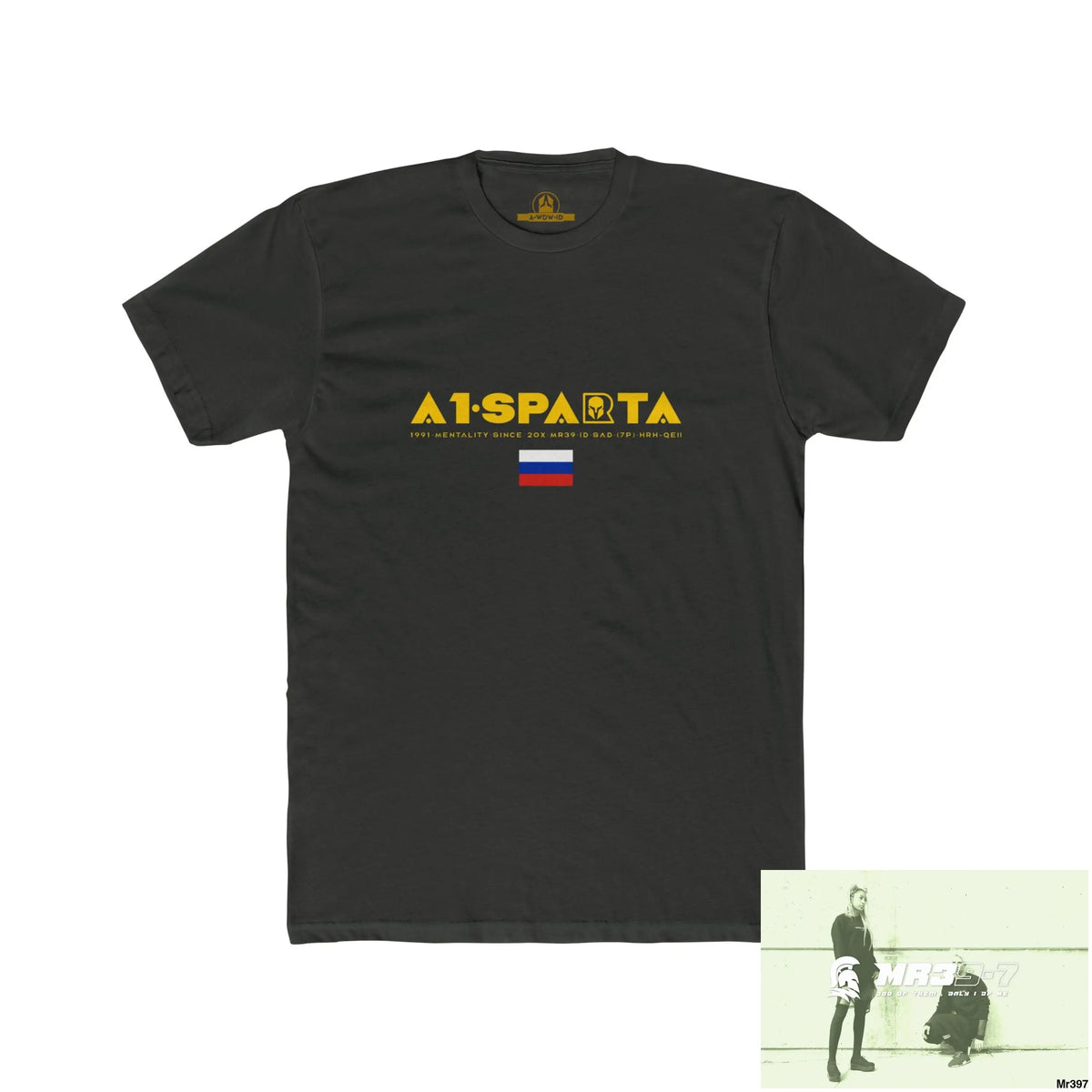 A1 Sparta (Russian Mentality from ?) My Life My Deaths 2001-2024 Their Plans,failed.Tactical GB Men’s Cotton Crew Tee