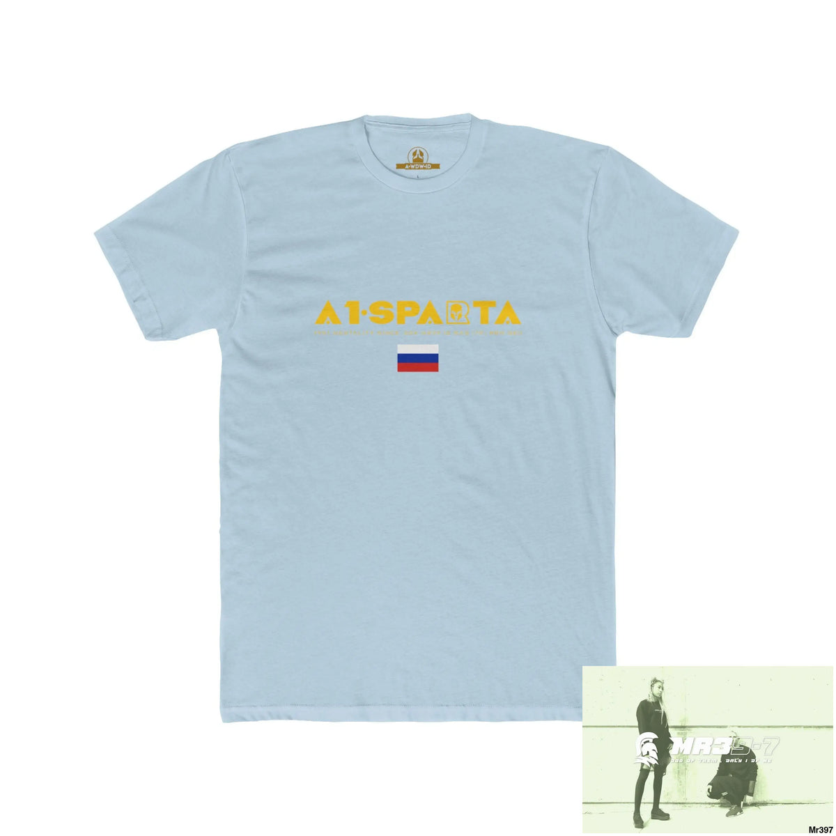 A1 Sparta (Russian Mentality from ?) My Life My Deaths 2001-2024 Their Plans,failed.Tactical GB Men’s Cotton Crew Tee