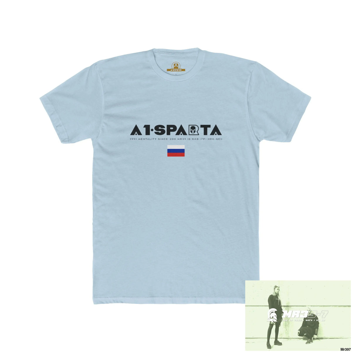 A1 Sparta (Russian Mentality from ?) My Life My Deaths 2001-2024 Their Plans,failed.Tactical GB Men’s Cotton Crew Tee