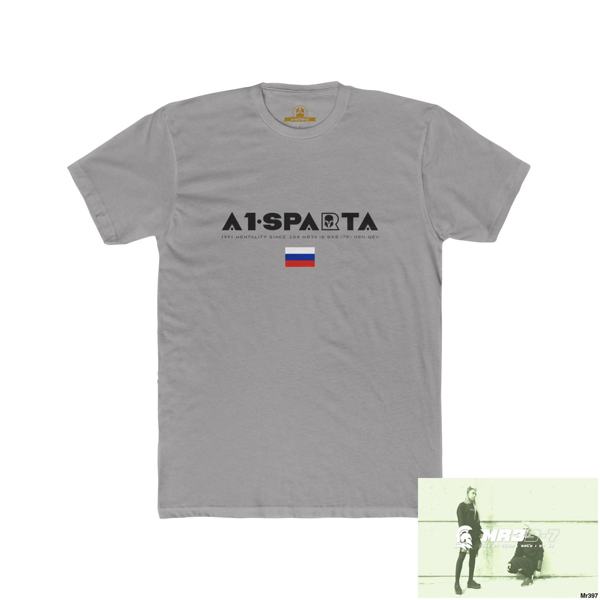 A1 Sparta (Russian Mentality from ?) My Life My Deaths 2001-2024 Their Plans,failed.Tactical GB Men’s Cotton Crew Tee