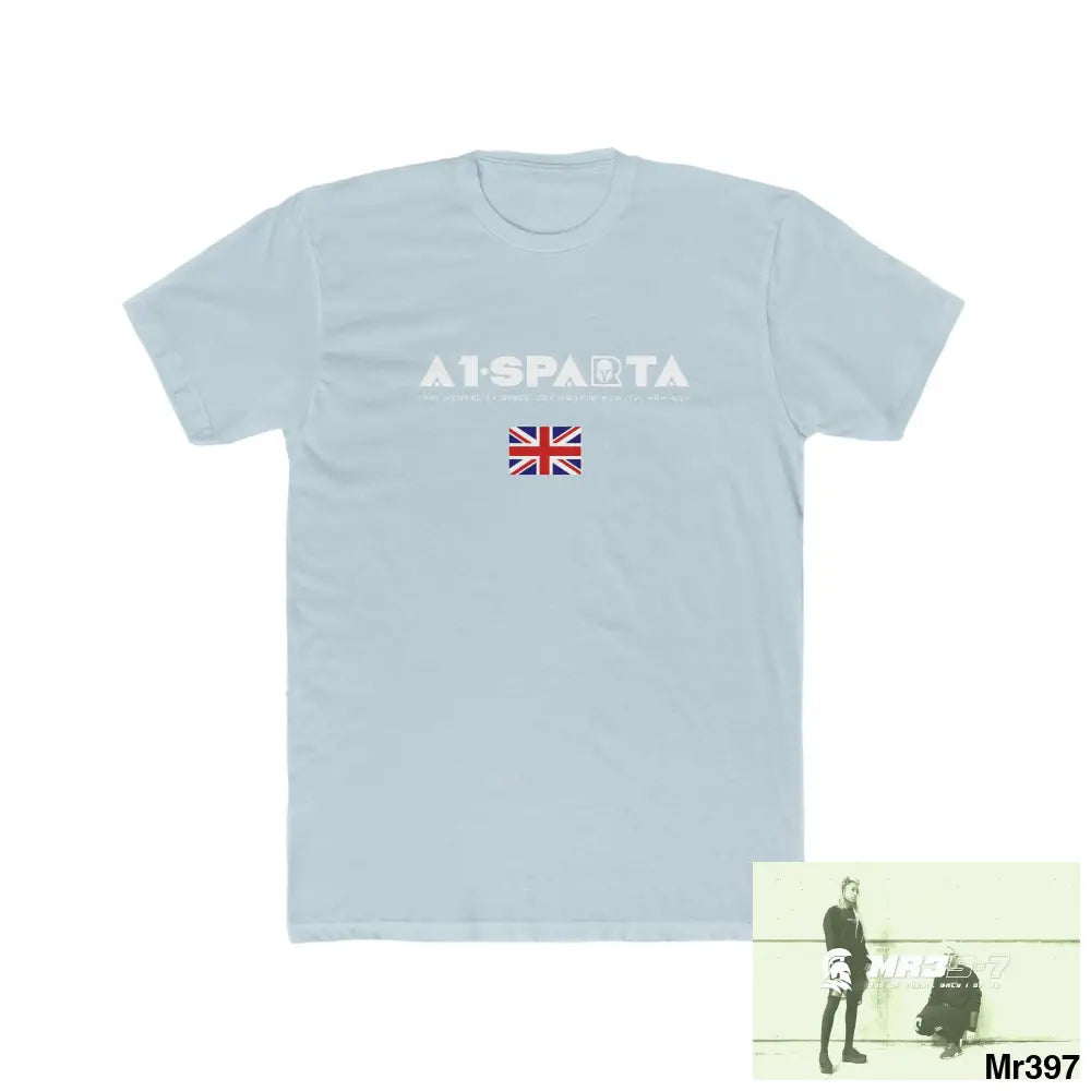 A1-Sparta Shrewsbury My Work 2022-23 - Men’s Cotton Crew Tee Solid Light Blue / S T-Shirt