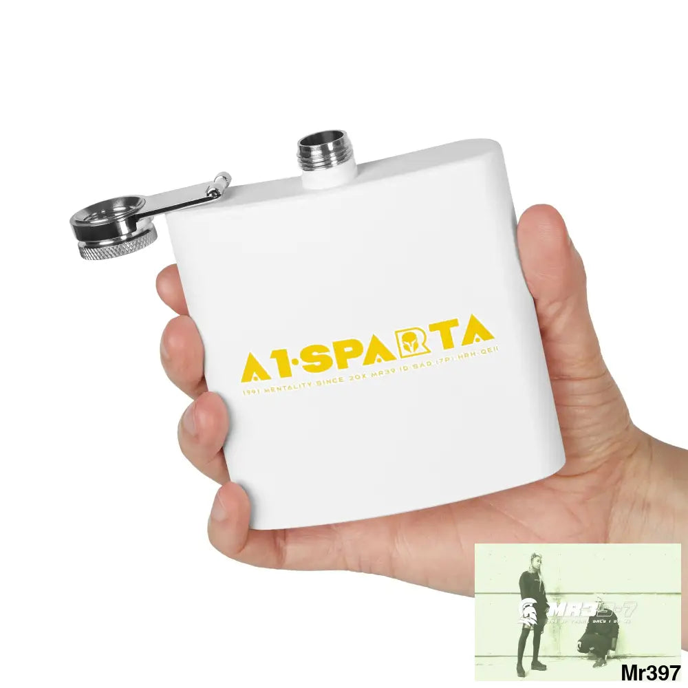 A1 Sparta Stylish Stainless Steel Flask for Tea/ Coffee Lovers - 6oz Personalized Gift Mug