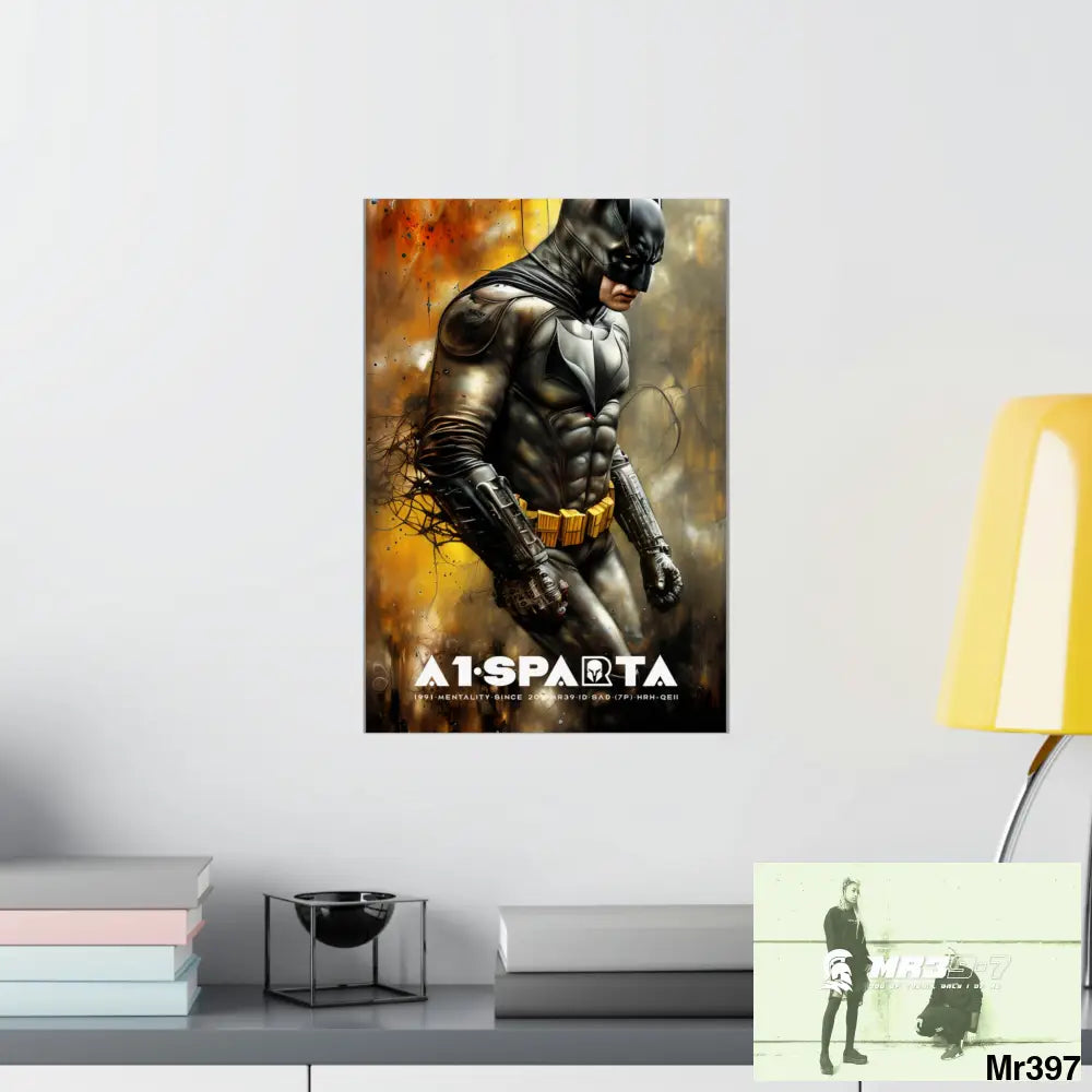 A1-Sparta Super Resolution Batpain Steampunk Graphic Matte Vertical Posters 13’’ x 19’’ / Matte Poster