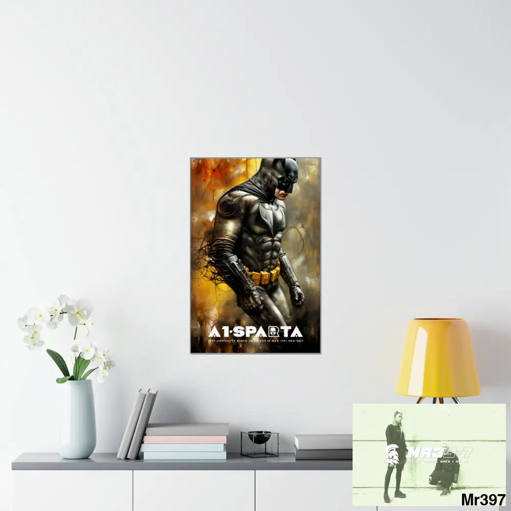 A1-Sparta Super Resolution Batpain Steampunk Graphic Matte Vertical Posters 20″ x 30″ / Matte Poster