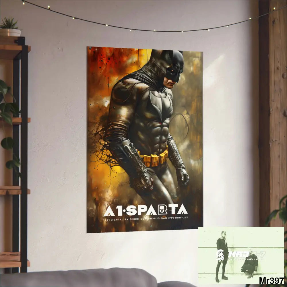 A1-Sparta Super Resolution Batpain Steampunk Graphic Matte Vertical Posters Poster
